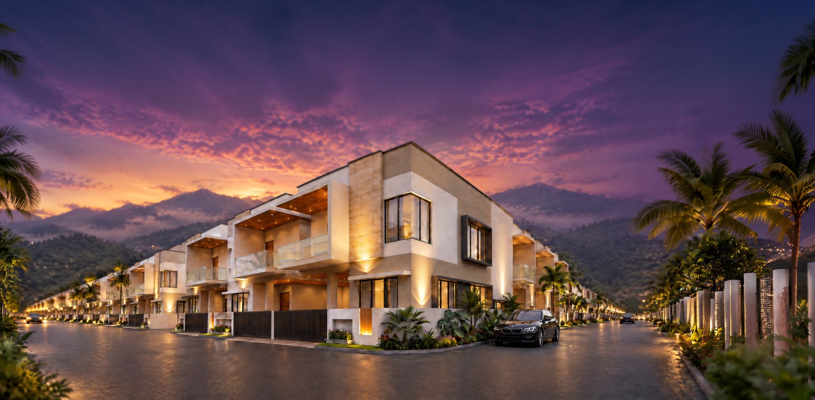 Amrita City Luxury Villas Twilight View
